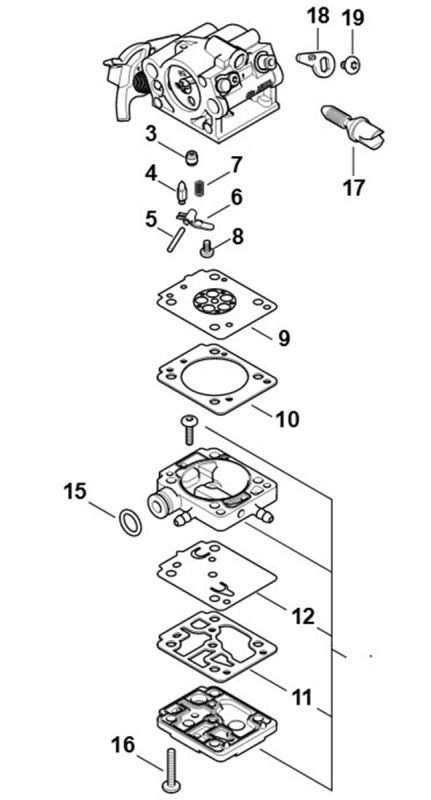 Карбюраторные детали STIHL Z010001K015