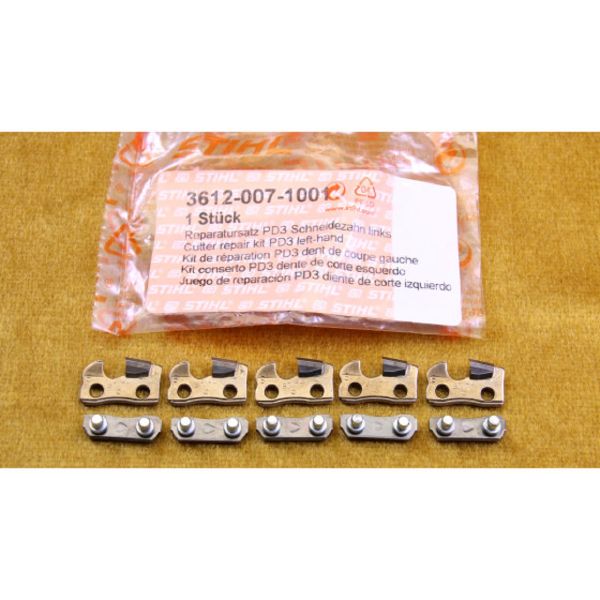 Ремкомплект STIHL левый - режущие зубья (5 шт.) и заклепки (5 шт.) (36120071001)