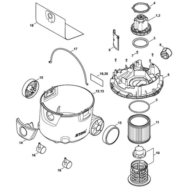 Резервуар STIHL 20 л (47847000800)