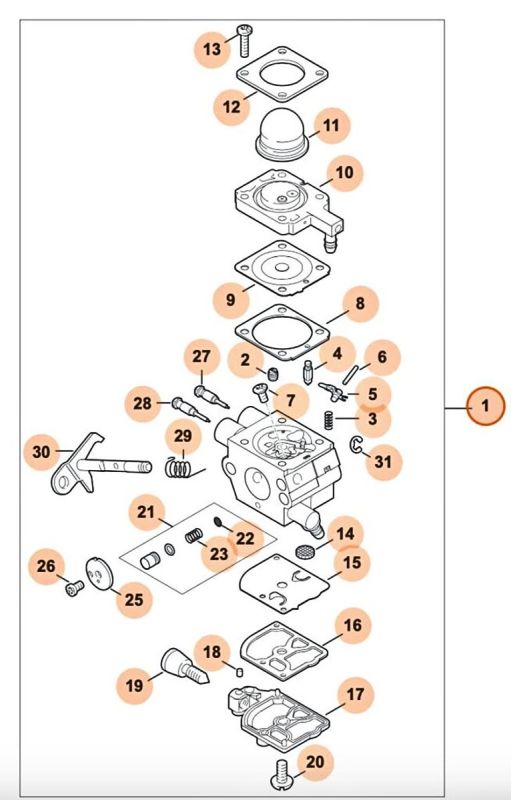 Карбюратор STIHL 4140/31 (41401200631)