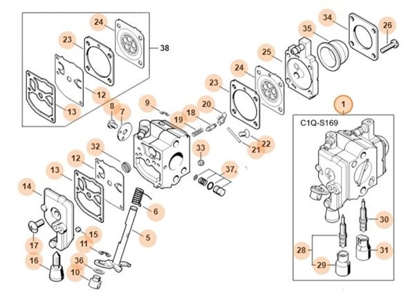 Карбюратор STIHL 4228/15 (42281200615)