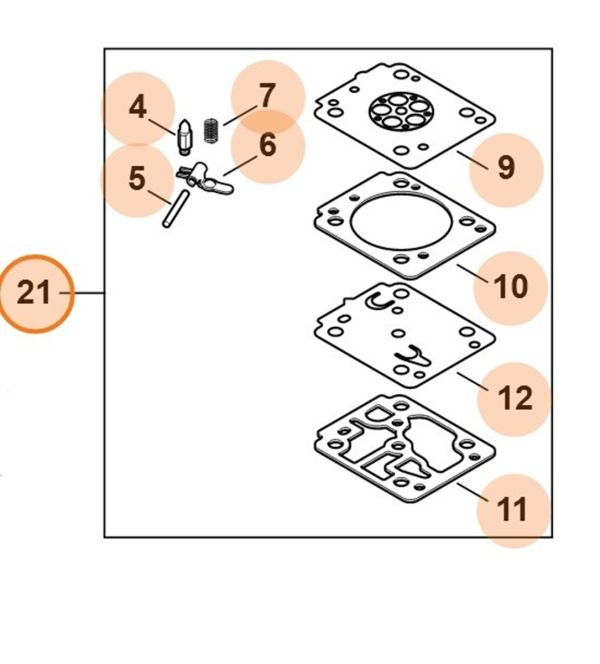 Карбюраторные детали STIHL Z010001K015
