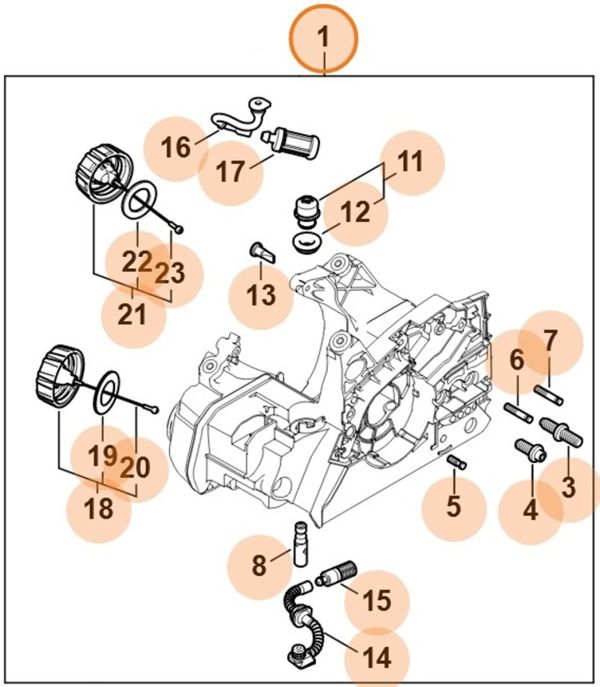 Картер двигуна STIHL 11480203002