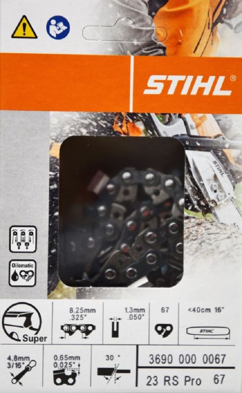 Ланцюг STIHL 23 RS Pro, 40 см 0.325", 1,6 мм, 67 z (36900000067)