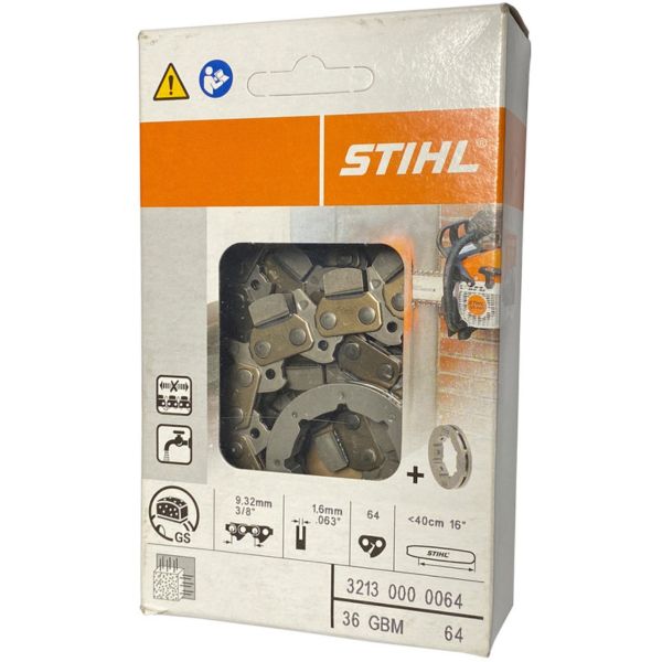 Ланцюг STIHL 36 GBM 16", 3/8", 1.6 мм, 64 z (32130000064)