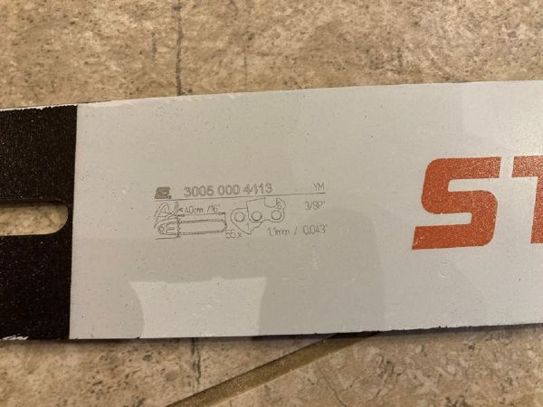 Шина STIHL LIGHT 04 Rollomatic E 40 см, 3/8" P, 1,1 мм, 61 z (30050004413)