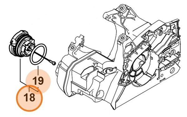 Запірний пристрій паливного бака STIHL 00003500564