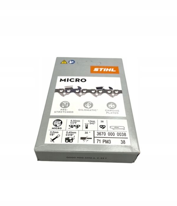 Ланцюг STIHL 71 PM3 Picco Micro, 15 см, 1/4", 1.1 мм, 38 z для GTA 30 (36700000038)