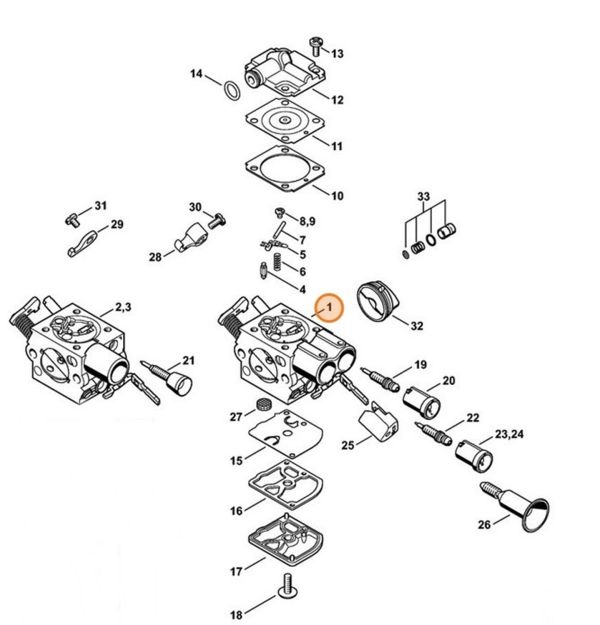Карбюратор STIHL 1141/46 (11411200646)