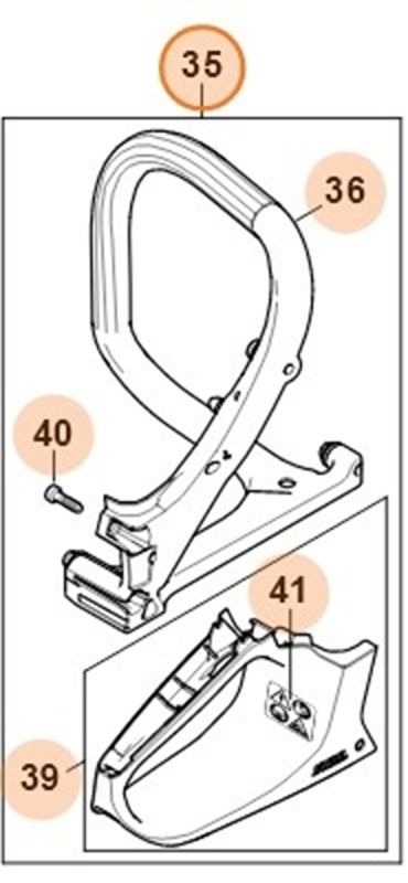 Корпус рукоятки STIHL 11487901000