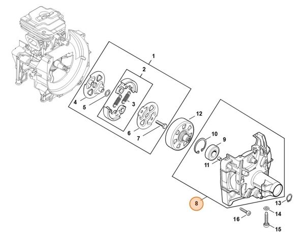 Корпус муфты STIHL 41471600617