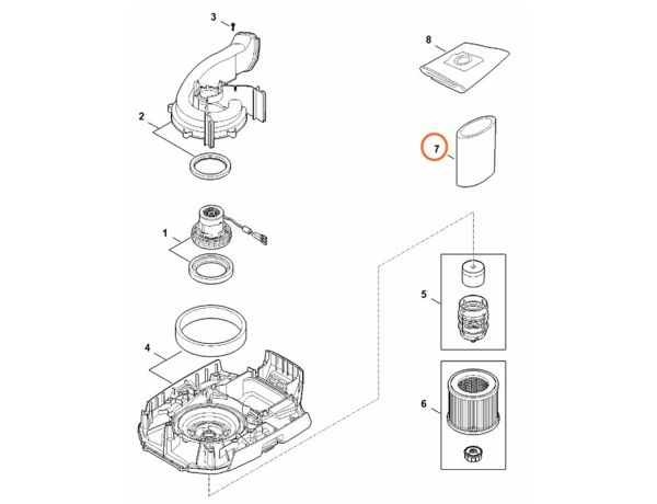 Фільтр волого прибирання STIHL SA085026900